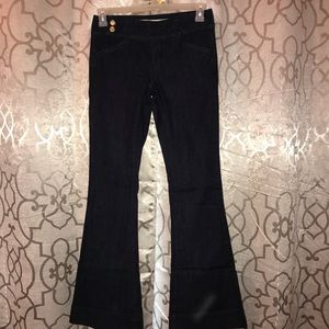 Dark wash denim trouser